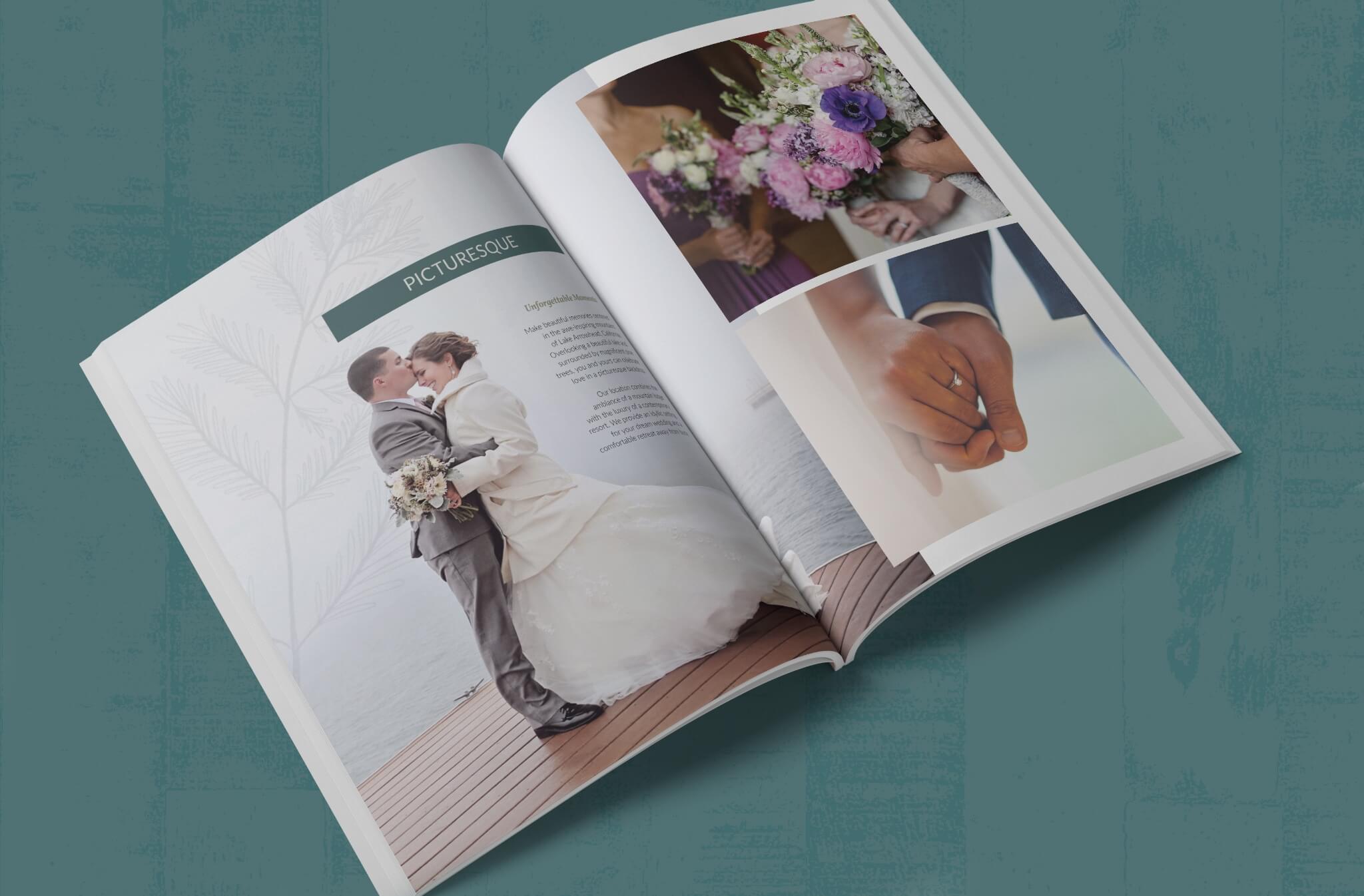 wedding brochure spread